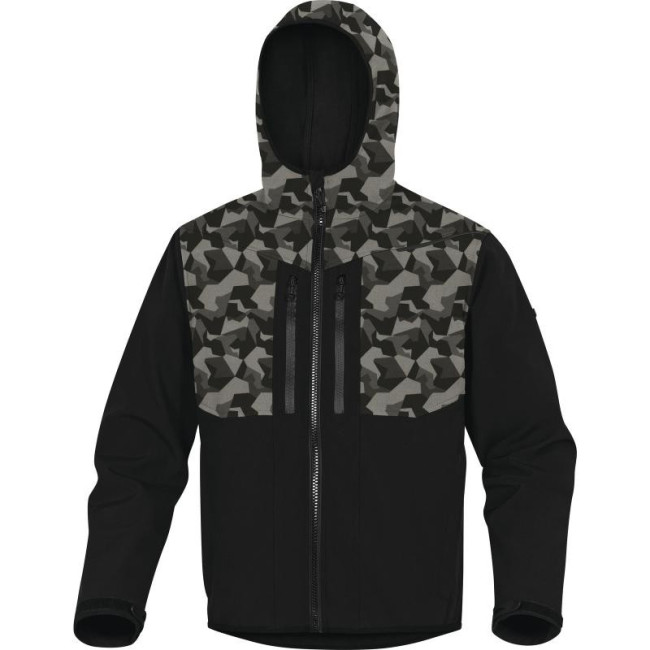 Softshell jas horten2 Zwart camo - Delta Plus
