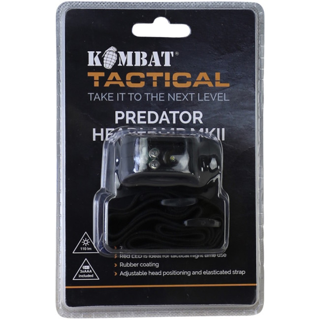 Hoofdlamp MKII Predator zwart - Kombat Tactical