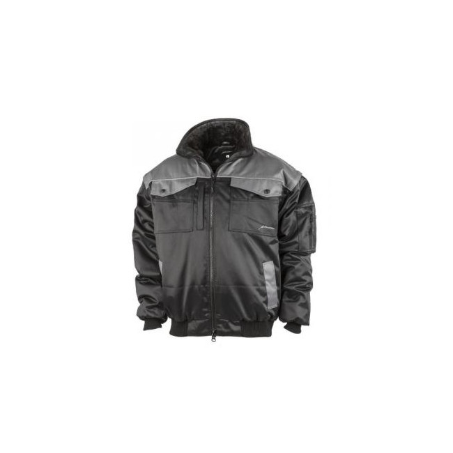 4-in-1 Pilotenjacke Allrounder Schwarz und Grau - Albatros