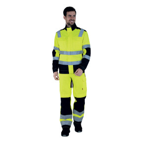 BLOUSON MIXTE LUX JAUNE HIVI / NOIR - Lafont