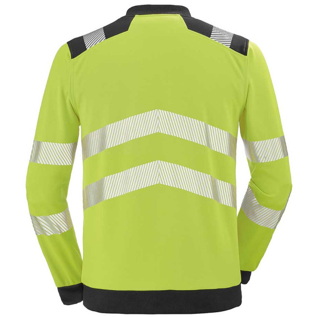 Sweat zippé haute visibilité Vallouise jaune fluo et noir - Lafont
