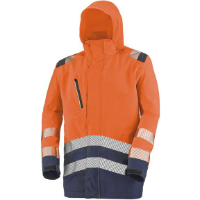 Parka coqué Erwin orange fluo et marine - Lafont