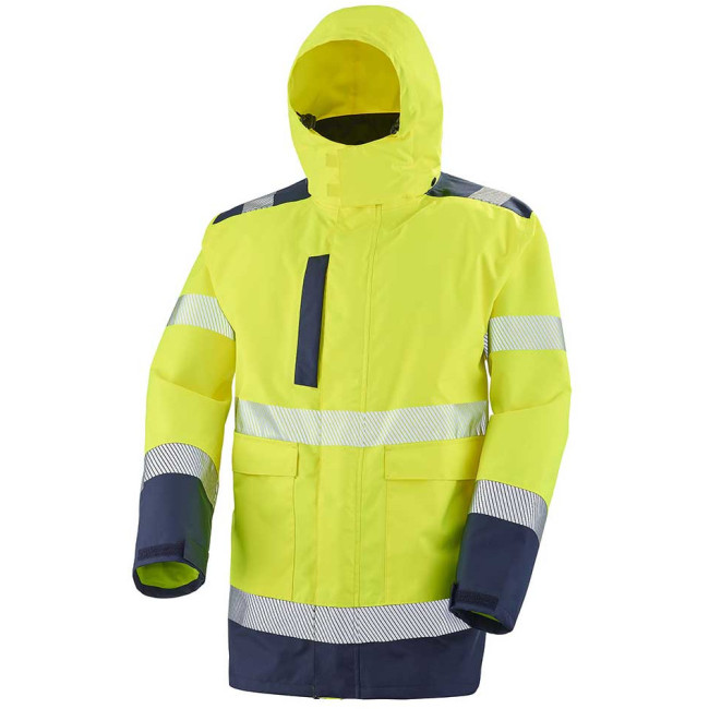 Parka 4 en 1 Matra jaune fluo et marine - Lafont