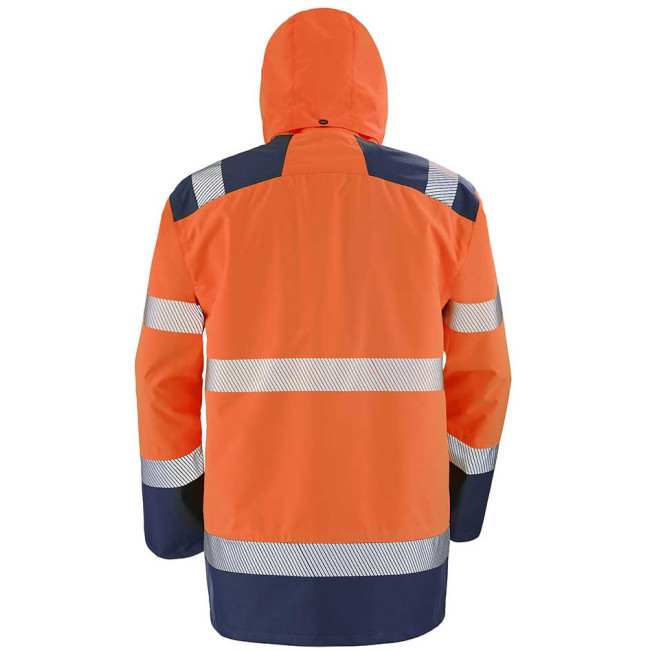 4-in-1 Parka Matra oranje fluor en marineblauw - Lafont