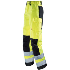 Hoge zichtbaarheidsbroek heren Star geel en zwart - Lafont