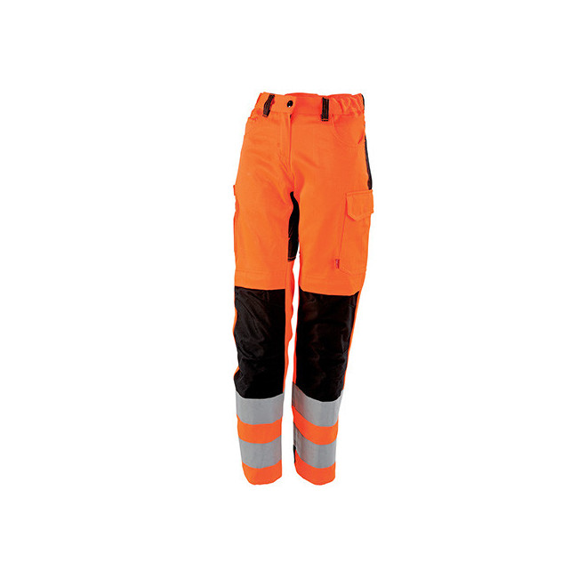 Pantalon de travail femme Tara HV Orange / Noir - Lafont