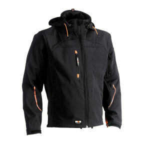 Veste Softshell noire à capuche POSEIDON - Herock