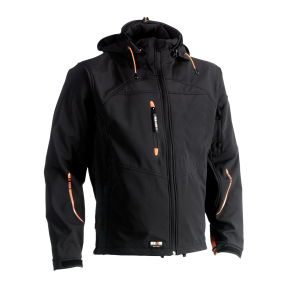 Veste Softshell noire à capuche POSEIDON - Herock