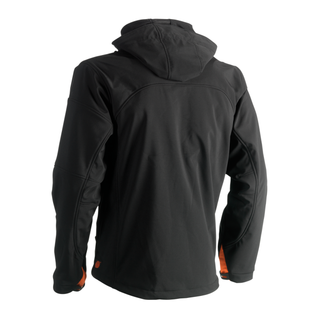 Czarna kurtka Softshell z kapturem POSEIDON - Herock