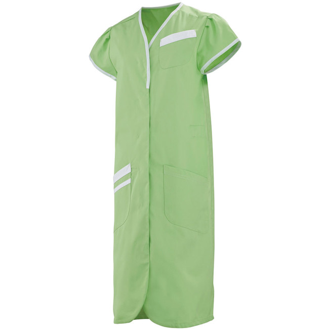Blouse manches courtes Daphnée vert et blanc - Lafont
