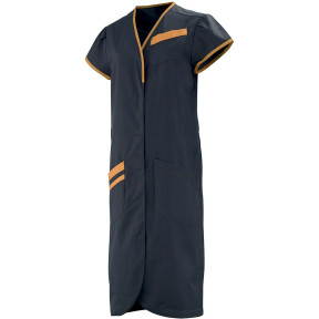 Blouse manches courtes Daphnée gris et orange - Lafont