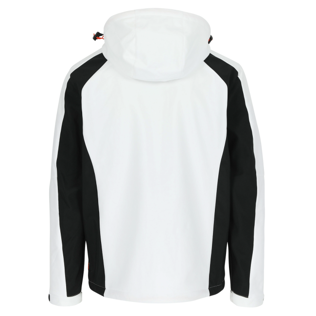 TRYSTAN Weiße Softshell-Jacke mit Kapuze - Herock