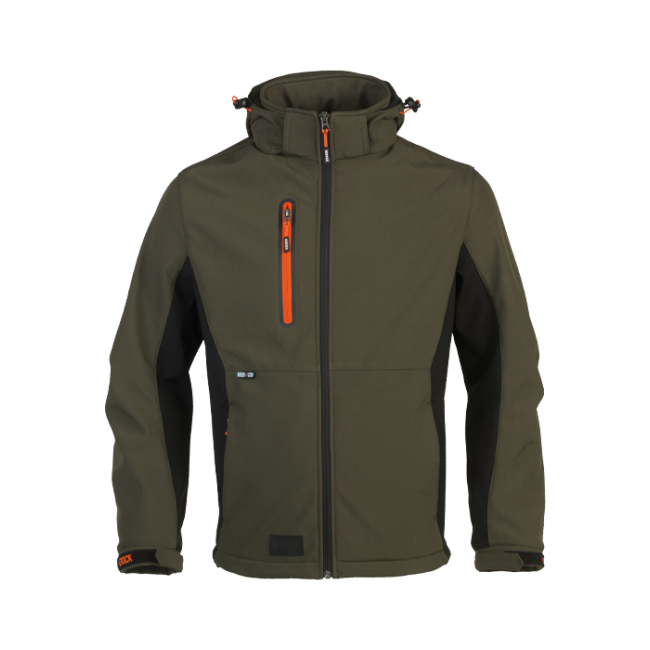 Softshell z kapturem TRYSTAN Dark Kaki/Czarny - Herock