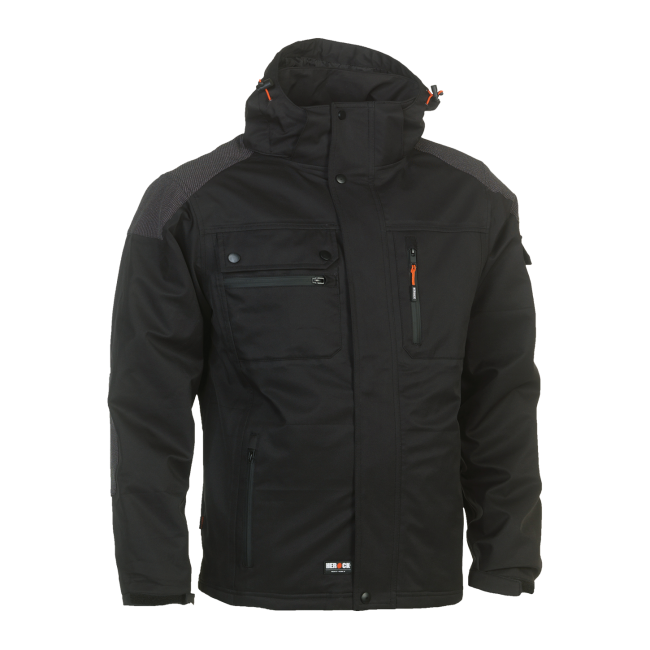 Wasserdichte Arbeitsjacke mit vielen Taschen PERSIA Schwarz - Herock