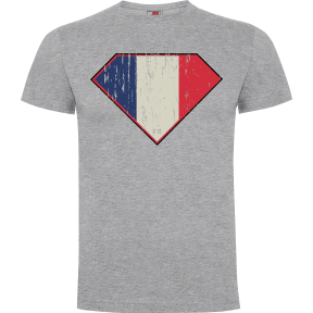 T-shirt Superfrench Grijs Gemêleerd - Army Design by Summit Outdoor