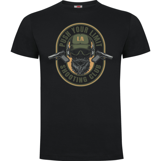Tee-shirt Noir Push your limit - Army Design by Summit Outdoor