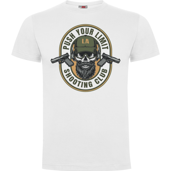 Weißes T-Shirt Push your limit - Army Design von Summit Outdoor