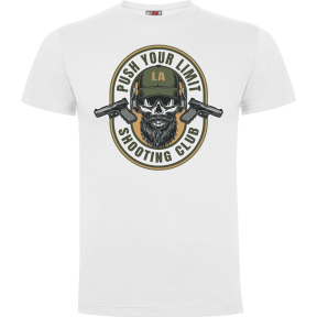 Weißes T-Shirt Push your limit - Army Design von Summit Outdoor