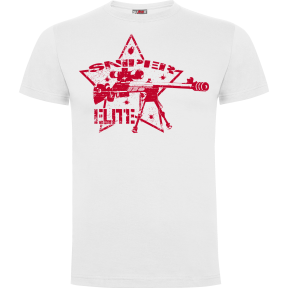 Weißes T-Shirt Sniper Elite - Army Design von Summit Outdoor