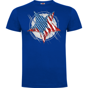 T-shirt Niebieski Królewski Gwiazda US - Army Design by Summit Outdoor