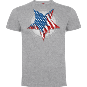 T-shirt Gwiazda US Szary Melanż - Army Design by Summit Outdoor
