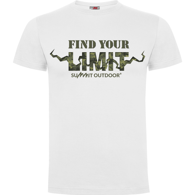 Tee-shirt Blanc Find your Limit camo - Army Design by Summit Outdoor