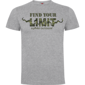 T-shirt Find your Limit camo Grijs Gemêleerd - Army Design by Summit Outdoor