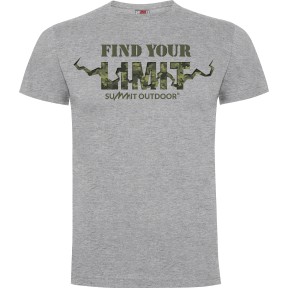 T-shirt Find your Limit camo Grijs Gemêleerd - Army Design by Summit Outdoor