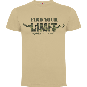 Tee-shirt 100% coton FIND YOUR LIMIT Coyote - Army Design by Summit Outdoor