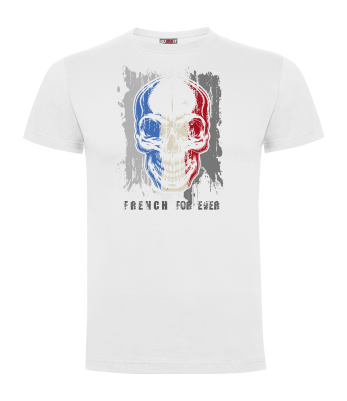 Tee-shirt 100% coton FRENCH FOR EVER blanc - Army Design by Summit Outdoor