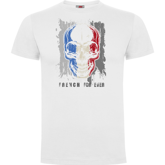 Koszulka 100% bawełna FRENCH FOR EVER biała - Army Design by Summit Outdoor