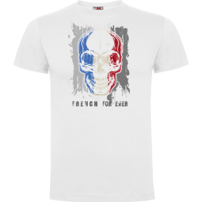 Tee-shirt 100% coton FRENCH FOR EVER blanc - Army Design by Summit Outdoor