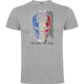 T-shirt French for Ever Grijs Gemeleerd - Army Design by Summit Outdoor