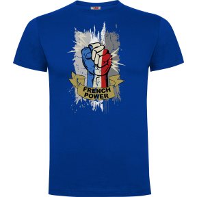 T-shirt Blauw Royal French power - Army Design by Summit Outdoor