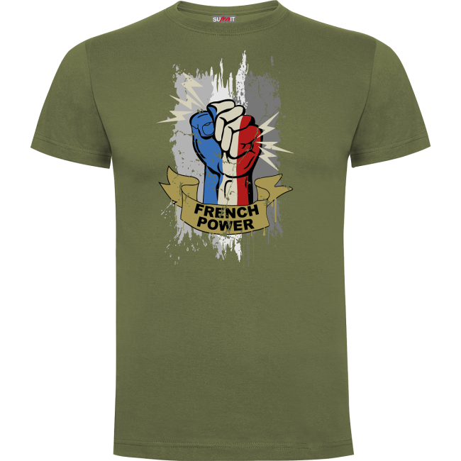T-shirt Groen French power - Army Design by Summit Outdoor