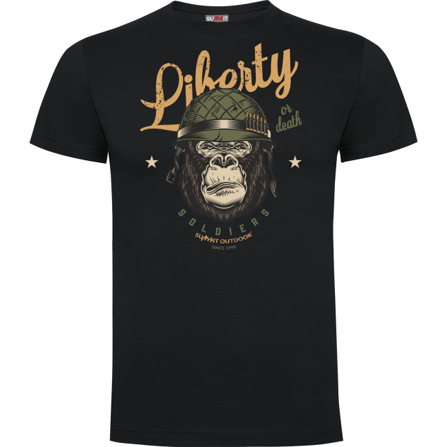 Tee-shirt Noir Liberty or Death - Army Design by Summit Outdoor