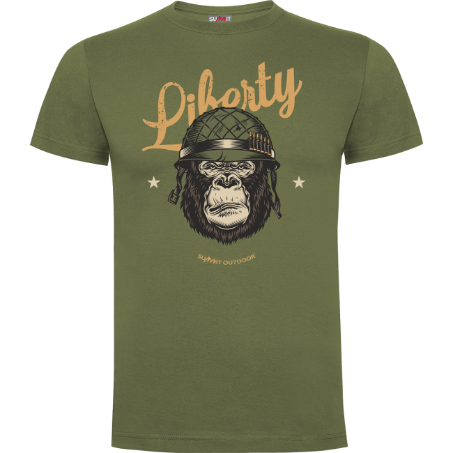 T-shirt Groen Liberty or Death - Army Design by Summit Outdoor