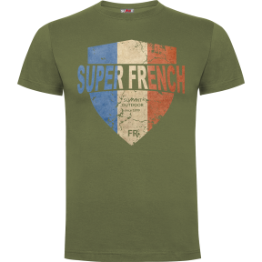 T-shirt Ecusson Superfrench Groen OD - Army Design by Summit Outdoor