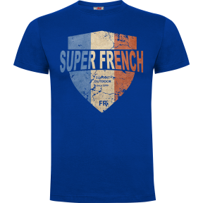 T-shirt 100% bawełna SUPERFRENCH niebieski królewski - Army Design by Summit Outdoor