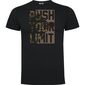 T-shirt Zwart Push your limit modern - Army Design by Summit Outdoor