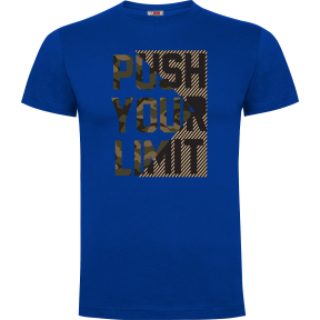 T-shirt Push your limit modern Koningsblauw - Army Design by Summit Outdoor