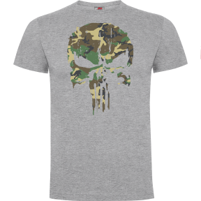 T-shirt Punisher woodland Grijs Gemêleerd - Army Design by Summit Outdoor