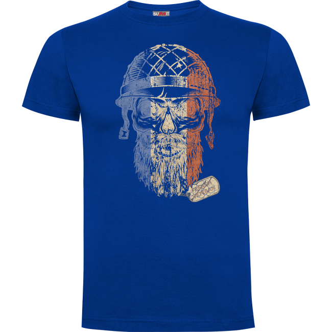 T-shirt Niebieski Królewski French Veteran - Army Design by Summit Outdoor