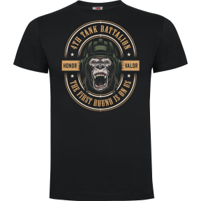 Tee-shirt Noir Tank Battalion- Army design by Summit Outdoor
