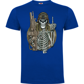 Tee-shirt Squelette Bleu royal - Army Design by Summit Outdoor