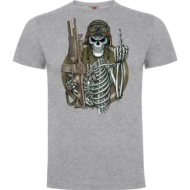 Tee-shirt Squelette Gris Chiné - Army Design by Summit Outdoor