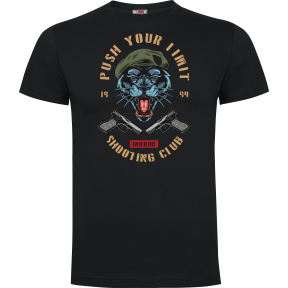 T-shirt Zwart Push your limit tiger - Army design by Summit Outdoor