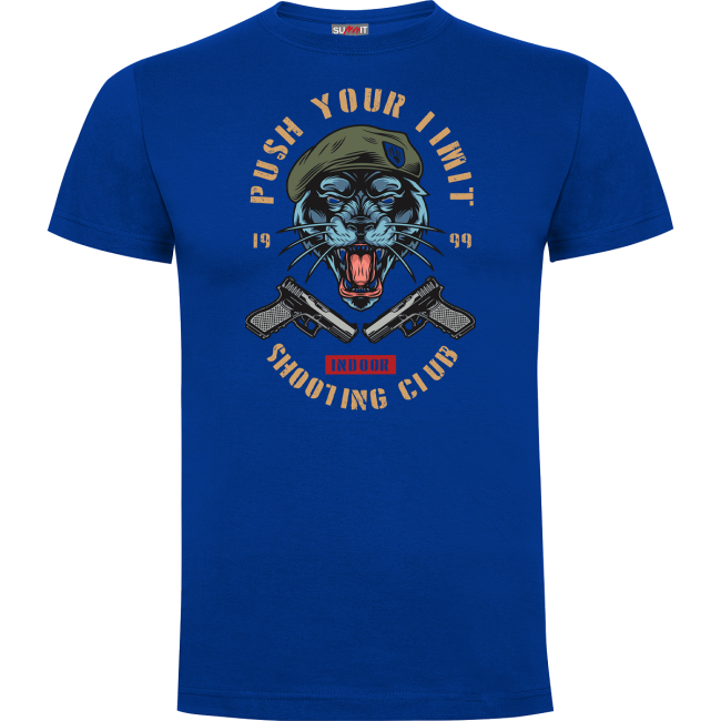 T-Shirt Push your limit Tiger Königsblau - Army Design von Summit Outdoor