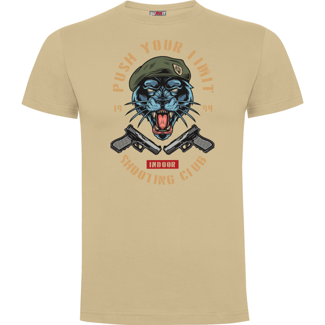 T-Shirt Sand Push your limit tiger - Army design by Summit Outdoor