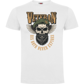 T-shirt Biały His oath never expires - Army design by Summit Outdoor